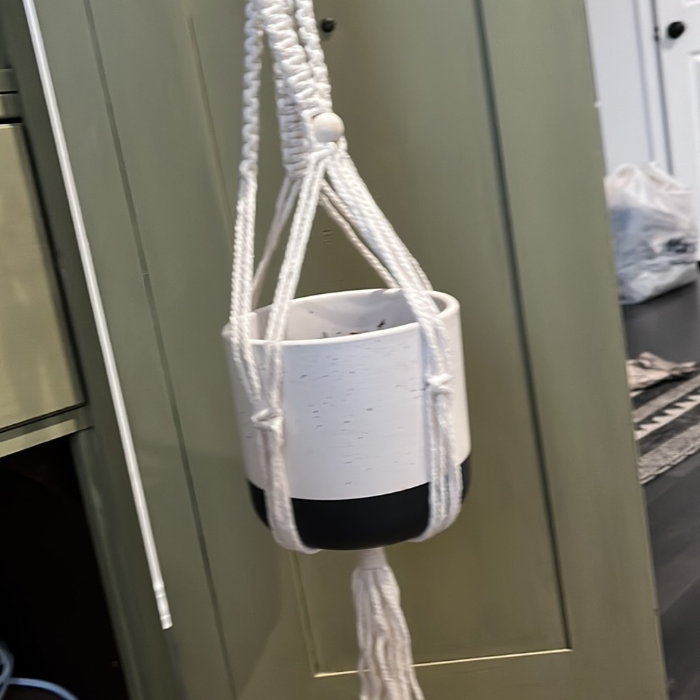 2 Macrame plant hangers